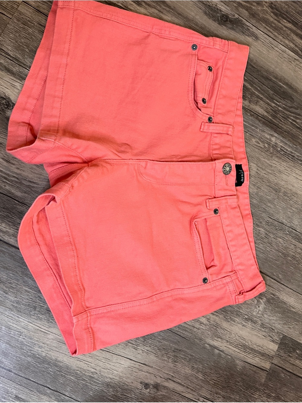 J. Crew Coral Pink Denim Shorts